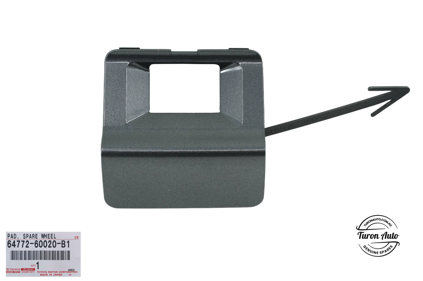 Tailgate Spare Wheel Camera Cover for Toyota Prado - Grey - 64772-60020-B1